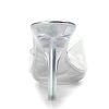 Silver Clear Heels For Women Dress Shoes Transparent Strap Sexy Stilletos Heels Open Toe High Silver Heeled Sandals Pump Mules