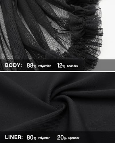 Women's High Waist Athletic Skorts with Shorts Pockets Ruffle Hem Flowy Skirts Mini Tiered Short Skirt Casual Summer